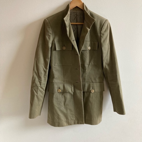Military Jacket - Worn Olive Green - true vintage, designer - Picture 10 of 11